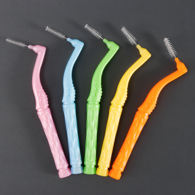 Cross-Border Product Cleanpik Interdental Brush L-Shaped 7-Shaped Interdental Brush Orthodontic Bracket Toothbrush Interdental Brush Eyelash Brush