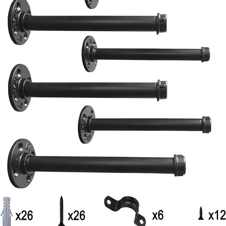 Малый оптовый американский ретро стиль настенный держатель для водопроводной трубы кованая железная полка зарубежная торговля перегородка