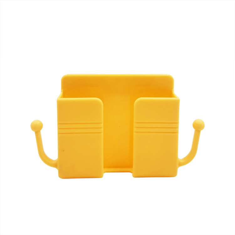 Remote Control Storage Box Wall-Mounted Bedside Mobile Phone Charging Bracket Storage Rack Hanging Rack Without Punching with Hook