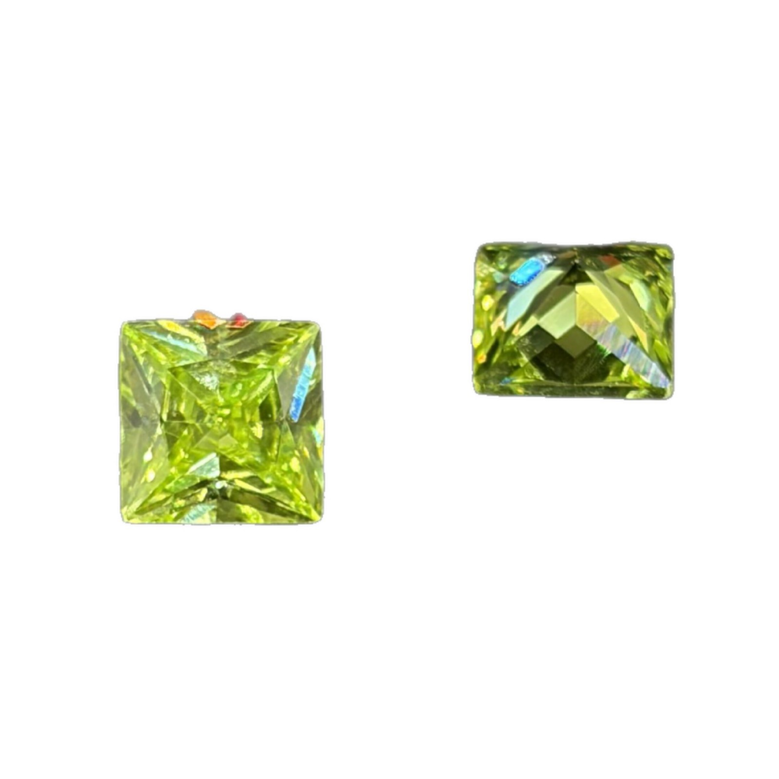 3A Grade High Quality Square Right Angle Colorful Cz Zircon High Fire Colorful Jewelry Inlaid Ready-Made Factory Direct Supply