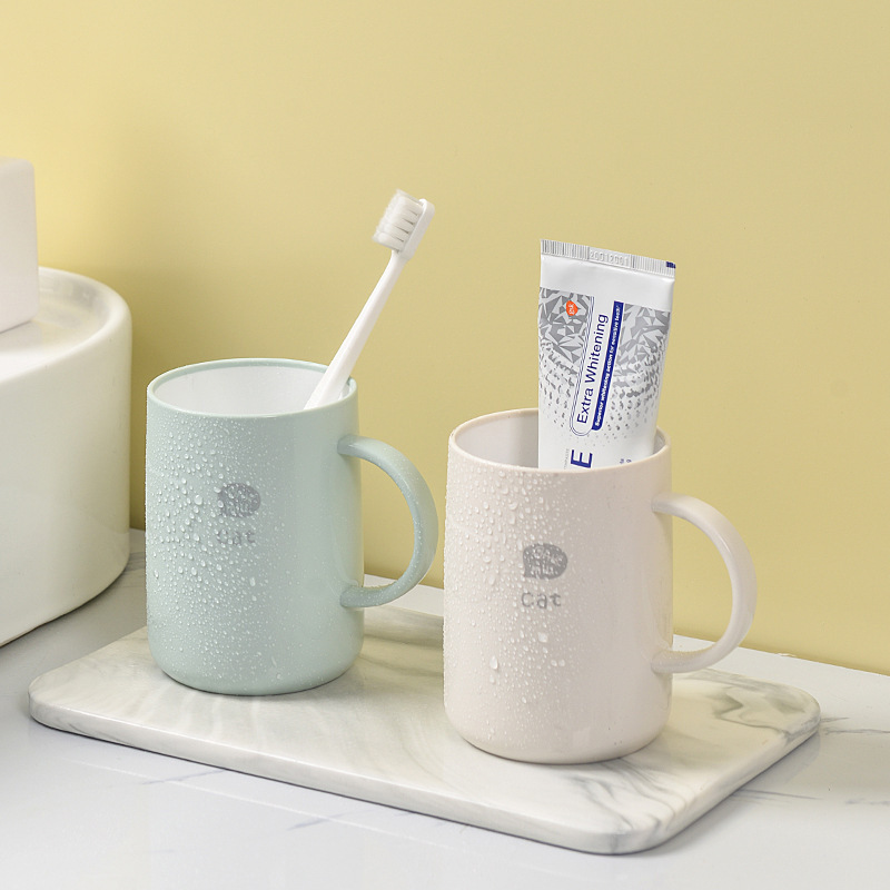 Plastic Mouthwash Cup Simple Brushing Household Washing Cup Couple Student Dormitory Cartoon Cute Thickened Toothbrush Cup