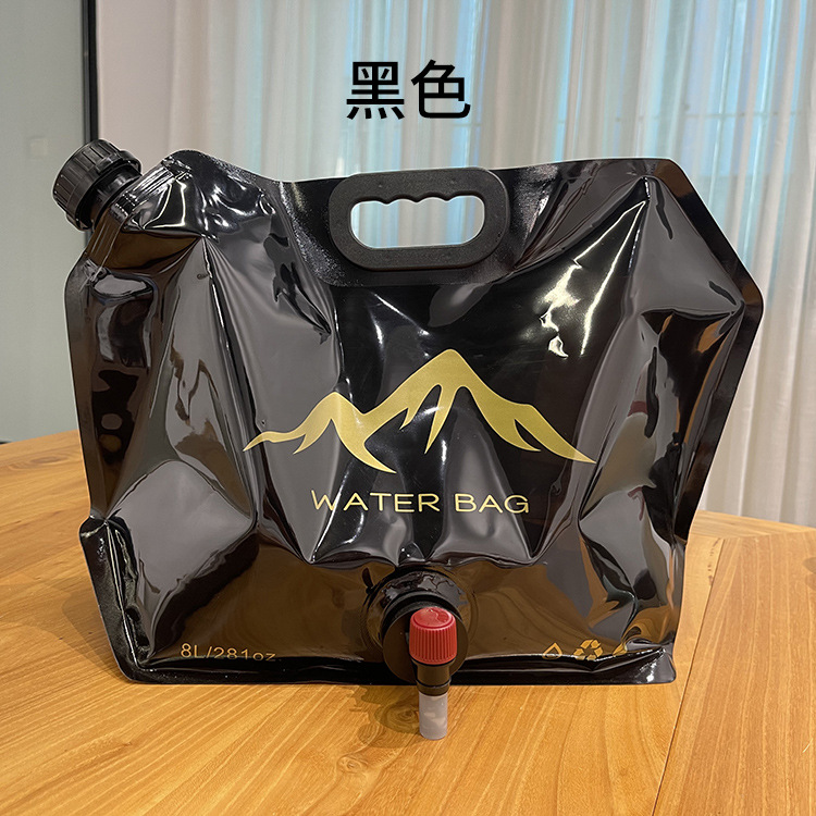 Outdoor Water Bag Camping Style Travel Portable Foldableing Water Bag Filled with Water Large Capacity Camping Style 8L Liter Water Storage Bag Douyin