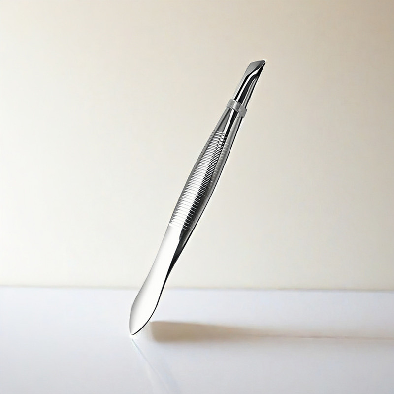 Stainless Steel Eyebrow Clip Flat Mouth Oblique Mouth Eyebrow Clip Eyebrow Trimming Clip Beauty Tool Eyebrow Plucking Tweezers Makeup Tool