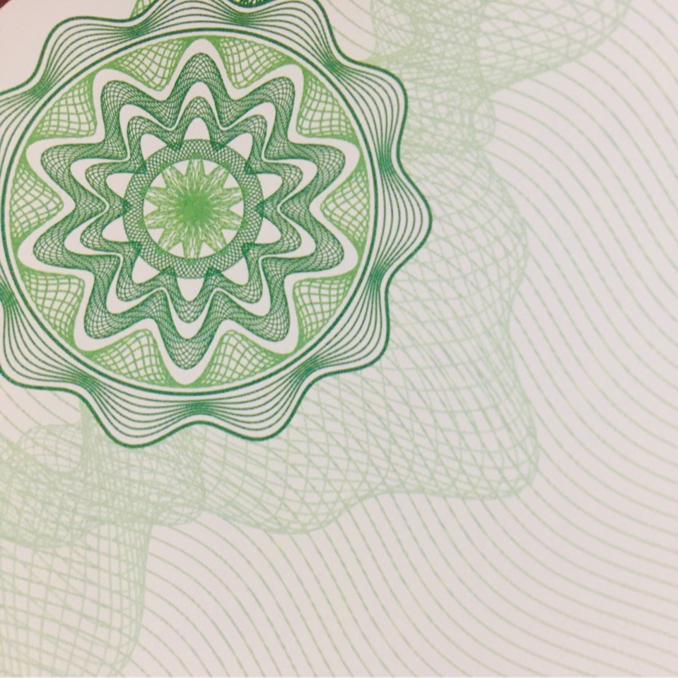 Anti-Counterfeiting Certificate Invisible Color Fiber Watermark Logo Voucher