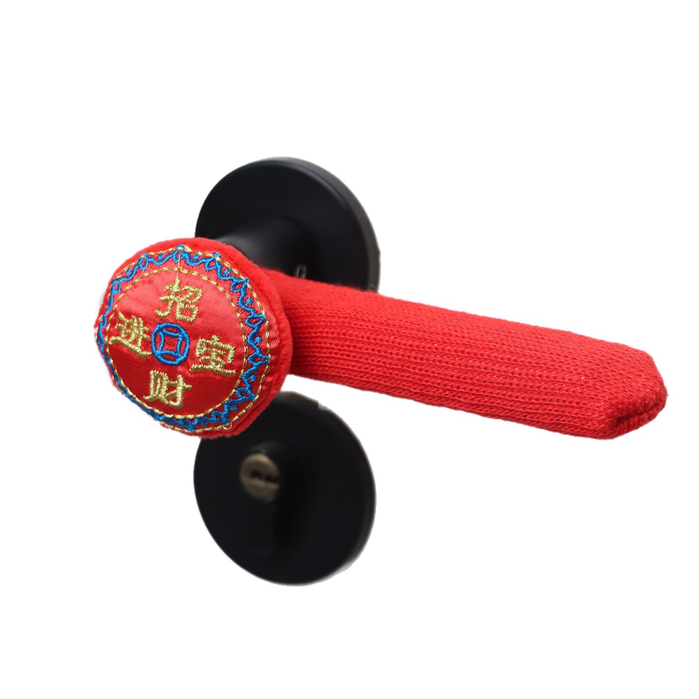 New Year's Atmosphere Decoration Universal Door Handle Cover Winter Anti-Freeze and Warm Door Handle Protective Cover Non-Static