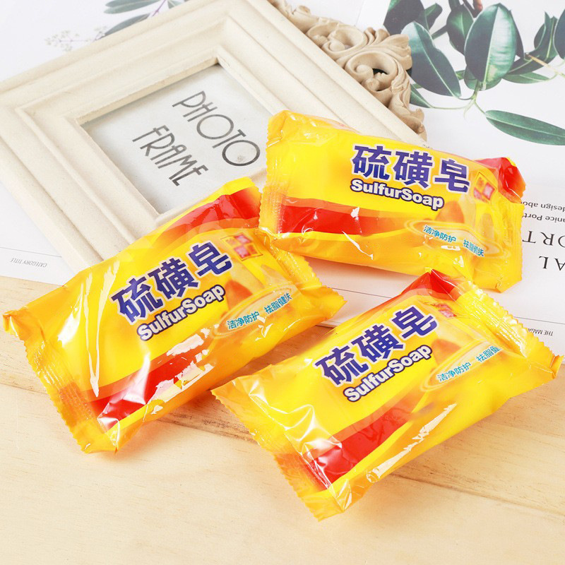 Sulfur Soap Soap Household Face Washing Soap Bathing Soap Hand Washing Bathing Sulfur Soap Mite Removal Sulfur Soap Laundry Soap