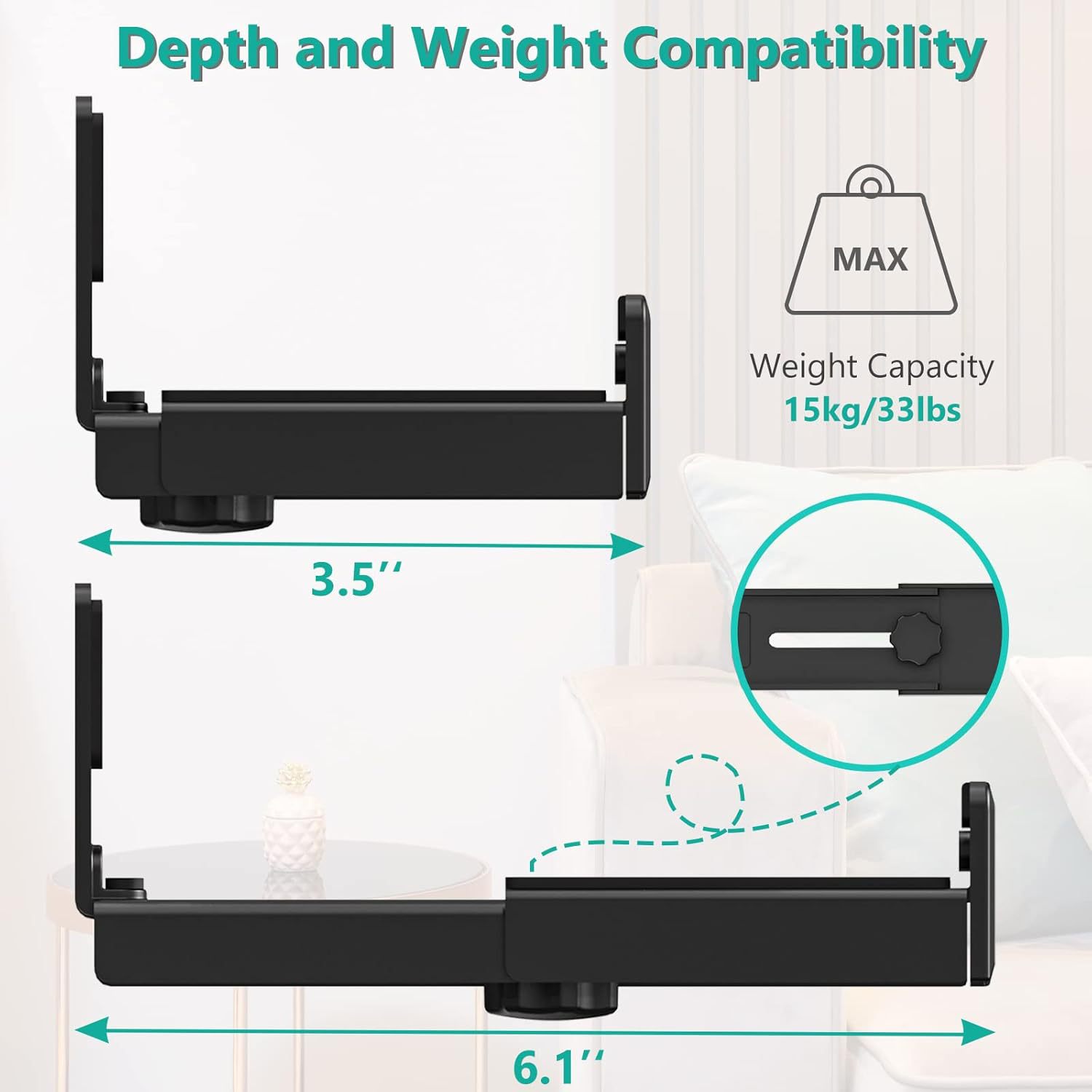 Amazon Cross-Border New Long Strip Wall-Mounted Speaker Bracket Cross-Border Movable Speaker Metal Bracket