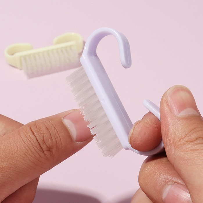 Plastic Manicure Tools Macaron Horn Brush Manicure Cleaning Plastic Horn Brush Small Plastic Dust Brush