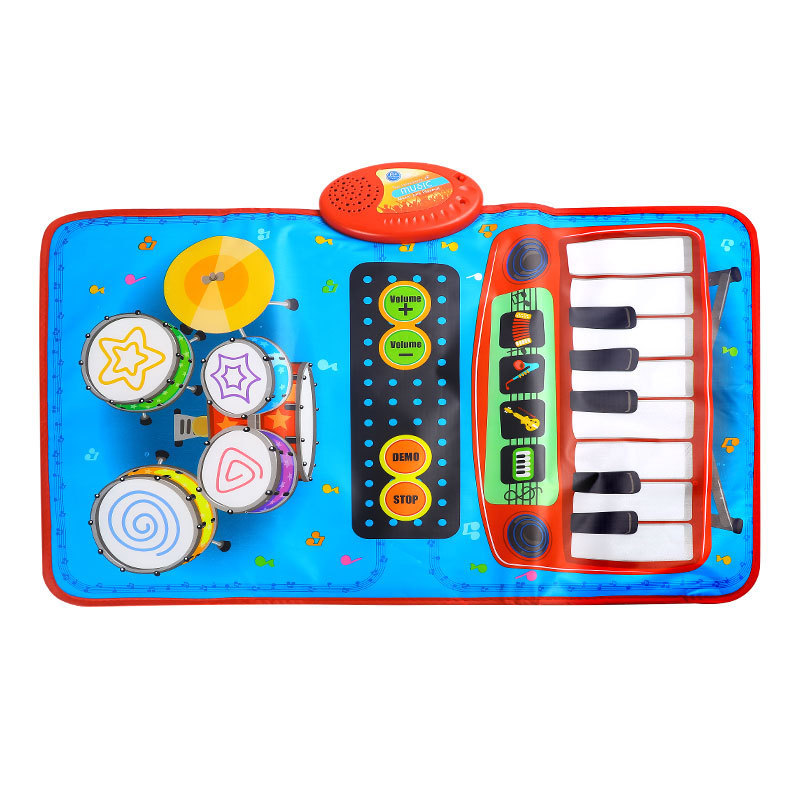 Cross-Border Amazon Hot Selling Pedal Dance Piano Mat Children's Early Education Music Mat Game Mat Drum Set