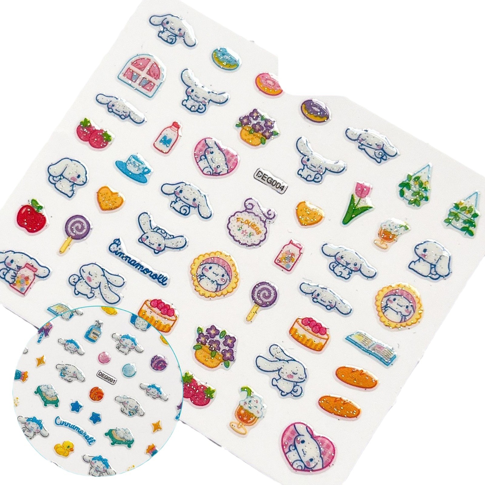 New Kuromi Nail Stickers Cute Stickers Cartoon Children's Nail Art Little Girl Melody Animal Nail Stickers
