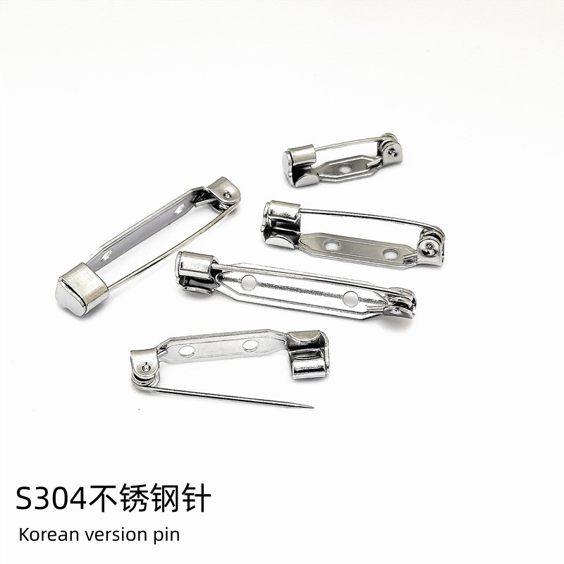 Оптовая продажа игл из нержавеющей стали, корейские брошки, гладкие и безопасные для ткани, толстые булавки для одежды
