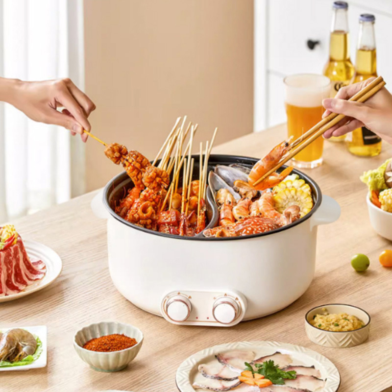 Yuanyang Pot Household Large-Capacity Multi-Function All-In-One Electric Hot Pot Dual-Control Electric Cooking Pot Manufacturer Wholesale Event Gifts