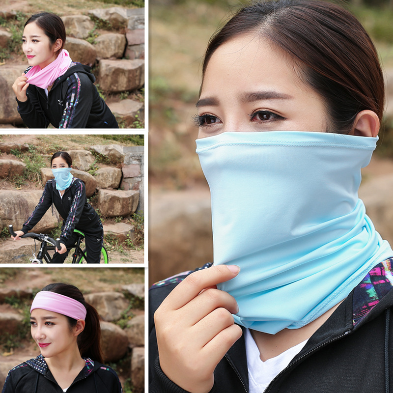 Ice Silk Magic Headscarf Men's and Women's Summer Sunscreen Scarf Outdoor Riding Fishing Varieties Dust Mask Face Towel Neck Set