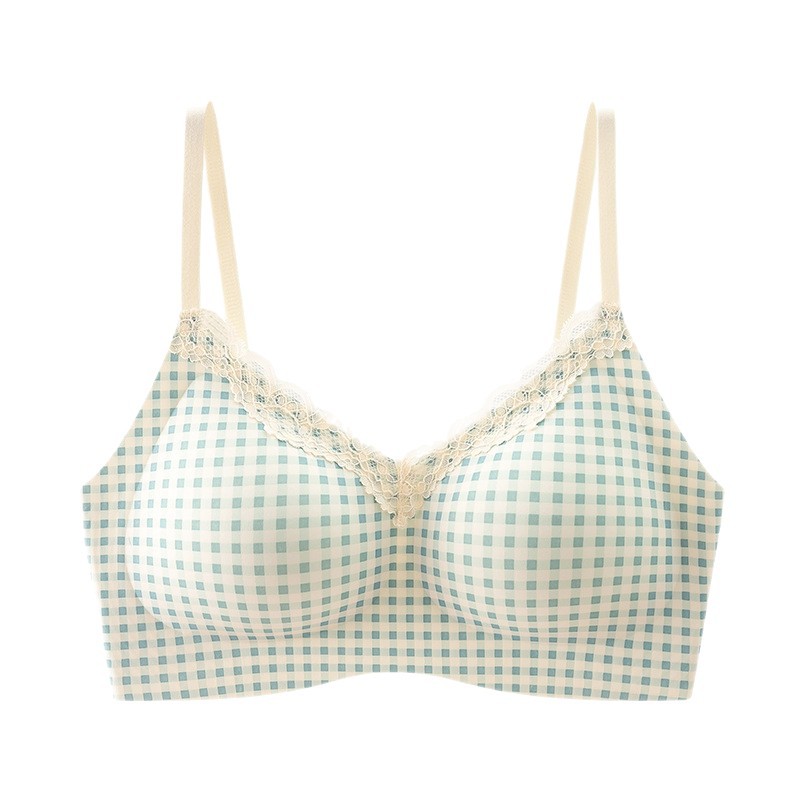 Floral Lace Lingerie for Women with Small Busts, Wireless, Soft Support, Anti-Sagging, Sweet, Push-Up, Sexy, Thin, Beautiful Back Bra