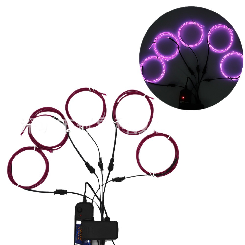 Factory direct 2.3mm 1 meter to 5 EL luminous line battery box suit luminous line factory supply