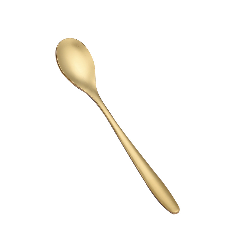 Stainless Steel Coffee Spoon, Golden Spoon, Household Spoon for Bird's Nest and Honey, High-Quality Dessert Spoon, Ice Spoon, Stirring Spoon