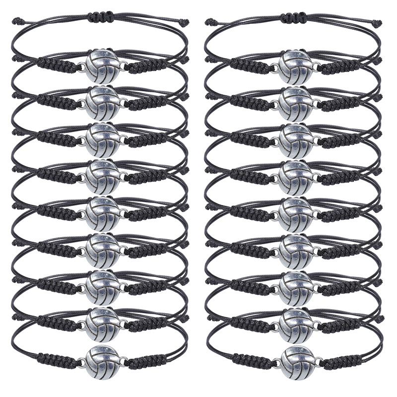 Ручная работа, плетеный браслет из сплава для бейсбола, футбола, баскетбола, волейбола