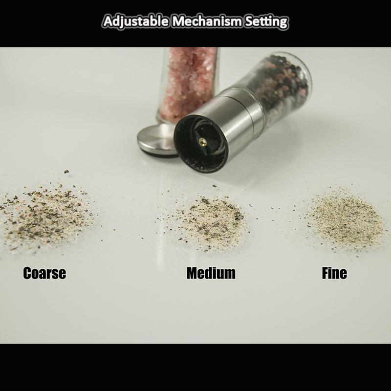Factory Direct Supply Grinder Kitchen Supplies Stainless Steel Pepper Grinder Manual Pepper Mill Seasoning Bottle