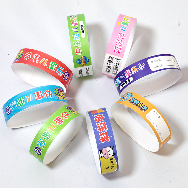 Ticket Bracelet, Disposable Bracelet Customization, Synthetic Paper Wrist Strap, Ticket Bar Identity Entry Identification Strap