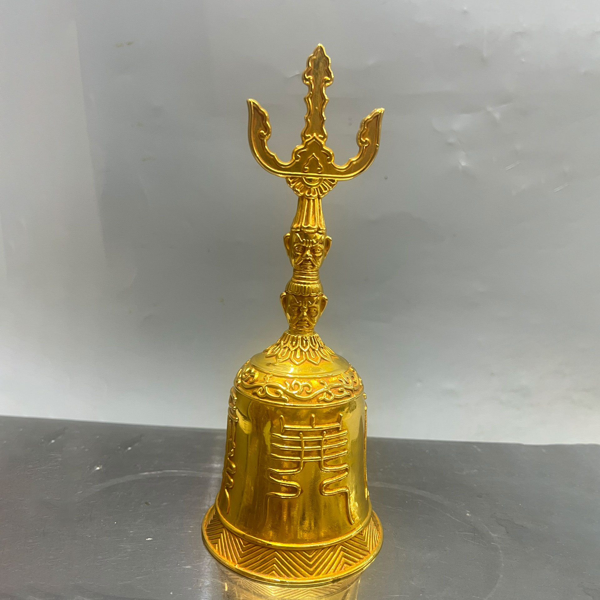 Ретро чистый медный позолоченный санцинлин, культурные и креативные изделия, имитация китайских старинных предметов