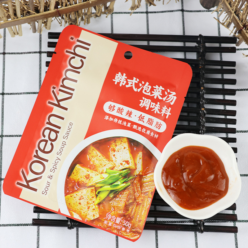 Korean Kimchi Soup Package Kimchi Tofu Soup Seasoning Hot Pot Base Boiled Vegetable Korean Kimchi Soup Seasoning