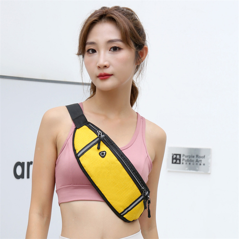 Outdoor Sports Multifunctional Waist Bag Women's Oxford Cloth Waterproof Girls' Crossbody Bag Body-Fit Invisible Running Mobile Phone Bag Trendy