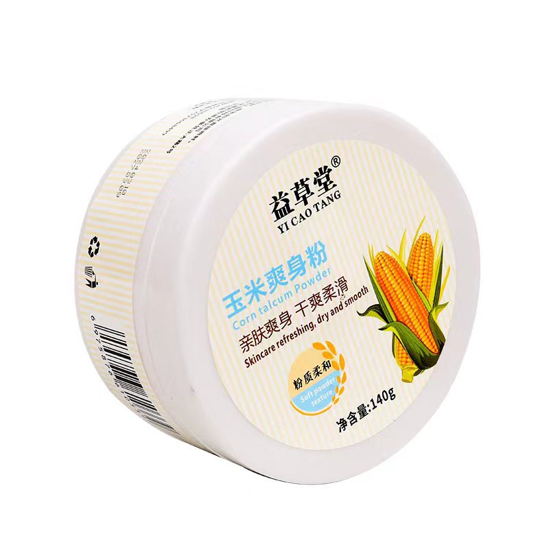 Yicaotang 140g Corn Skin Care Talcum Powder Anti-Red Butt Refreshing Corn Flour Manufacturer Can Be Shipped on Behalf of