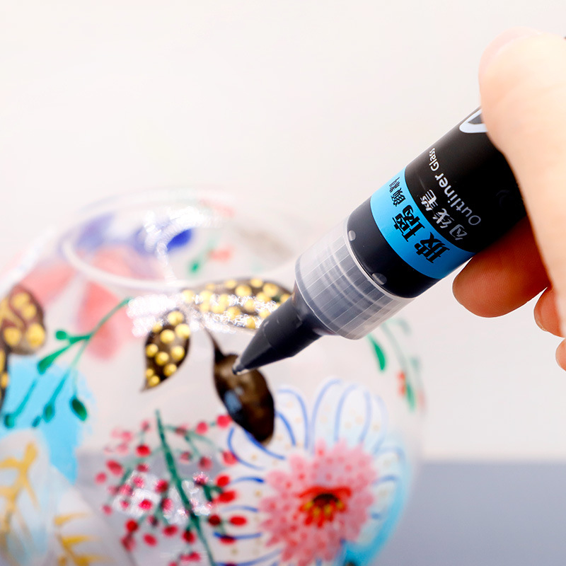 Bebeo Loves Decorative Glass Paint Waterproof Hand-Painted Transparent Painted Silicon Glass Painting Plastic Metal Surface Coloring