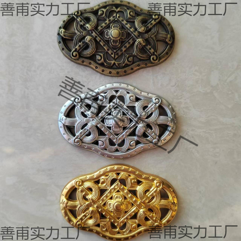 Аксессуары для одежды, вырезанный бронебойный пояс, металлические украшения 5.3 × 3.5 см