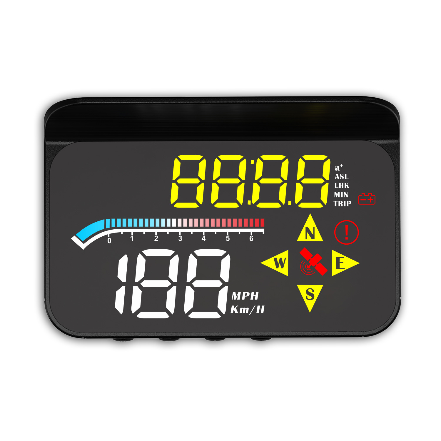 Car Head-Up Display Car Obd+Gps Dual System Hud Cross-Border Hot Selling Head-Up Display Supports Customization