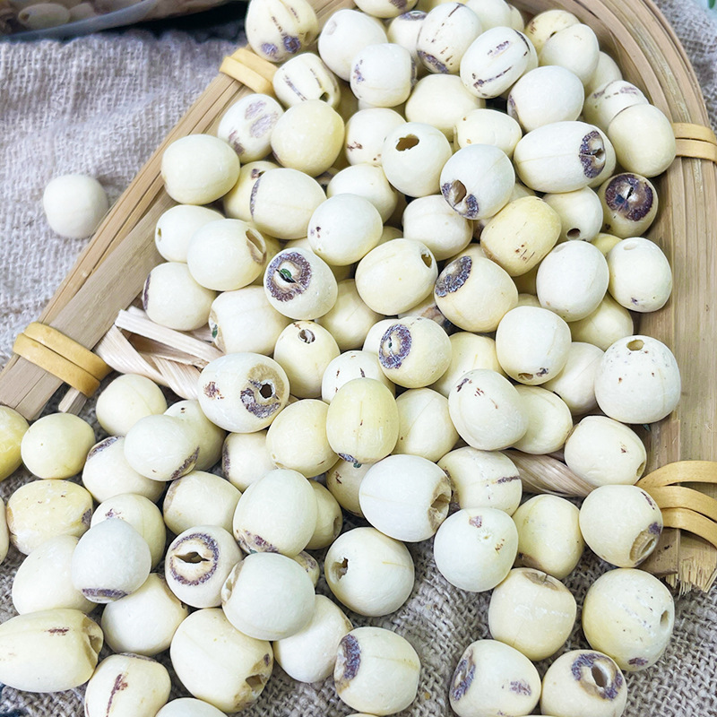 Manufacturer of Lotus Seeds Dry Goods Sulfur-Free 250g Bagged Porridge Soft Glutinous Fresh Microdermabrasion Large Capsules Xianglian Cored White Lotus Seeds