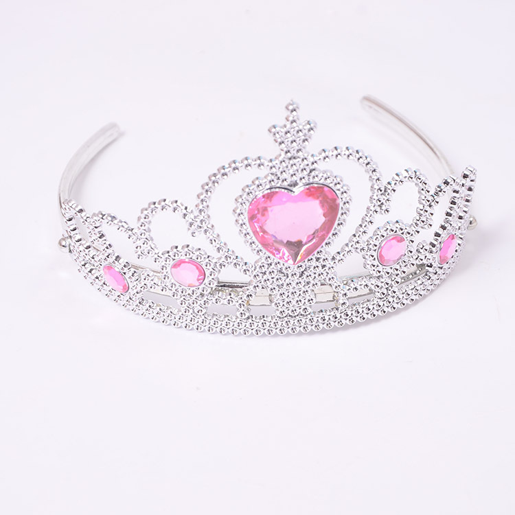 Plastic Love Crown Headband Children's Festival Birthday Party Hair Accessories Princess Headband Dress up Factory Straight Hair