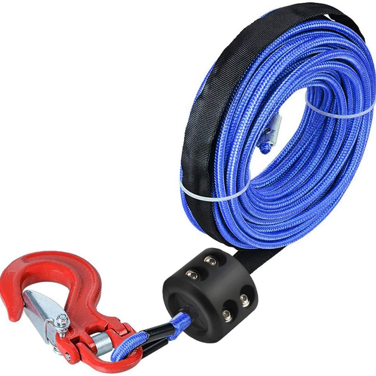 Rubber Plug Rubber Block Compatible with Kfi Atv Twisted Wire Protection Traction Hook Synthetic Rope Wear-Free Winch Rope Hook