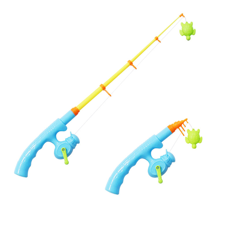 Children's magnetic fishing toys telescopic fishing rod magnetic turtle Night Market Square commercial stall supply manufacturers wholesale