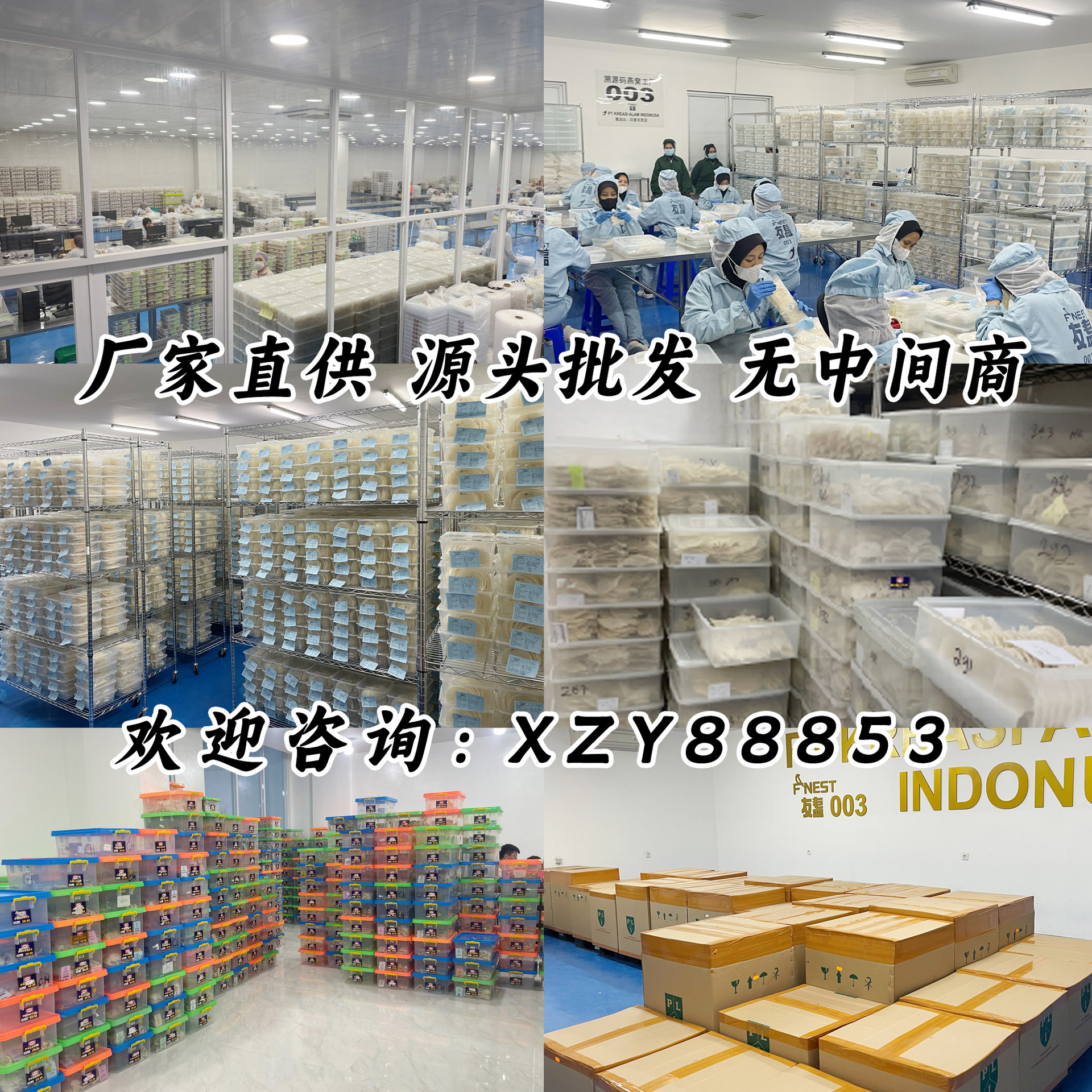 New Nourishing genuine goods Indonesia Malaysia Traceability Code Bird's Nest High Clarity Hair-free Broken Swallow Brewers Pregnant Women Nourishing Wholesale