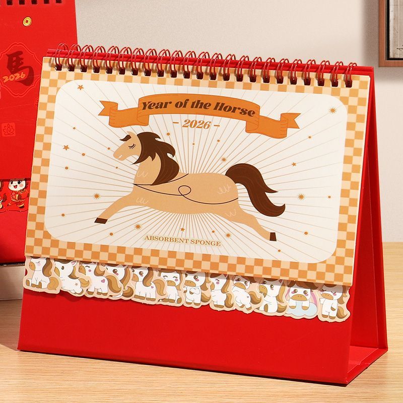 2026 Cartoon Fashion Art Lace Desk Calendar Exquisitely Designed Special Edition Customized Office Desktop Calendar Ornament