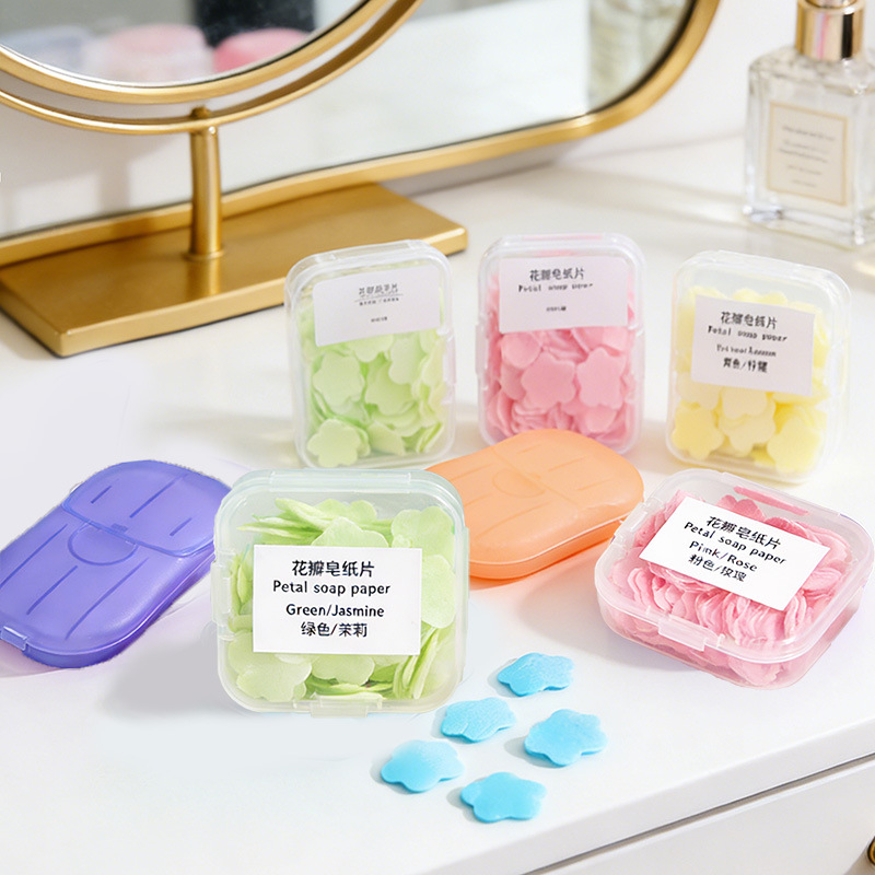 Одноразовые мыльные хлопья в упаковке, портативные мыльные таблетки для мытья рук, маленькие мыльные хлопья, мини мыло в упаковке