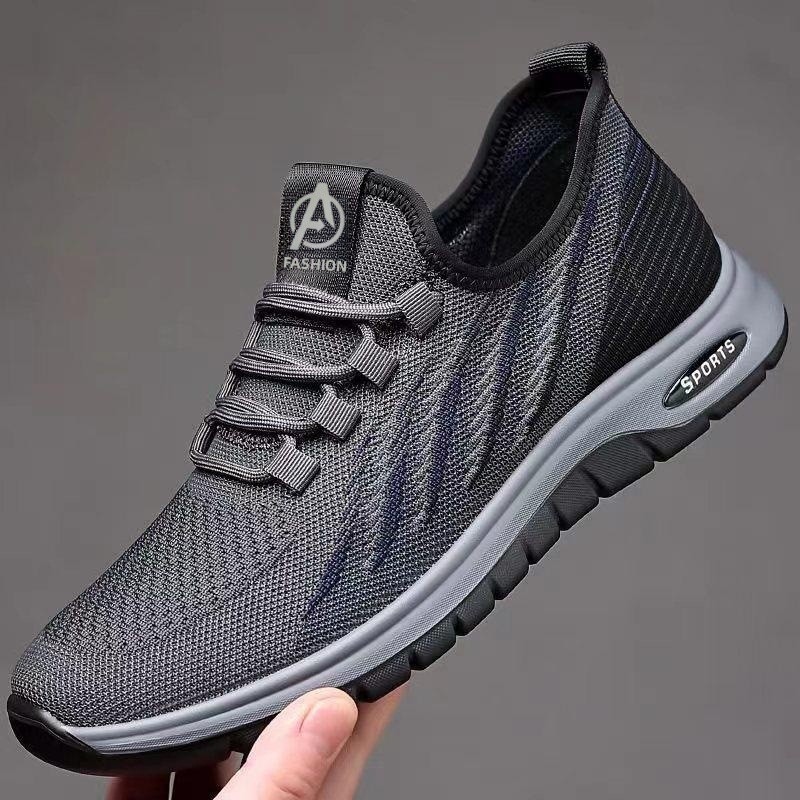 Men's Shoes, Sports Shoes, New Breathable Mesh Shoes, Men's Casual Sports Walking Shoes, Soft-Soled Shoes for Middle-Aged and Elderly Dads, Foreign Trade