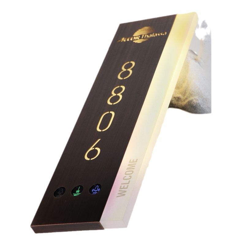 Hotel Door Sign Smart with Doorbell Stainless Steel Room Hotel Apartment Touch Luminous Led Door Sign Digital Number