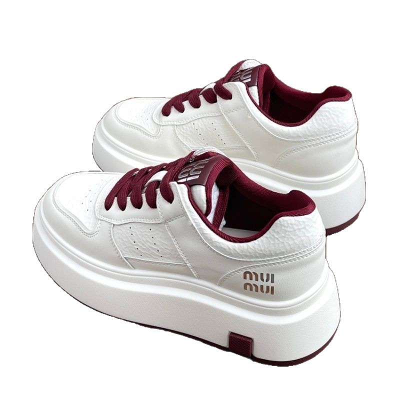 Thick-Soled White Sneakers for Women, 2025 Autumn New Style, Comfortable and Versatile Sports Casual Shoes, Height-Increasing Women's Shoes, Lightweight Board Shoes