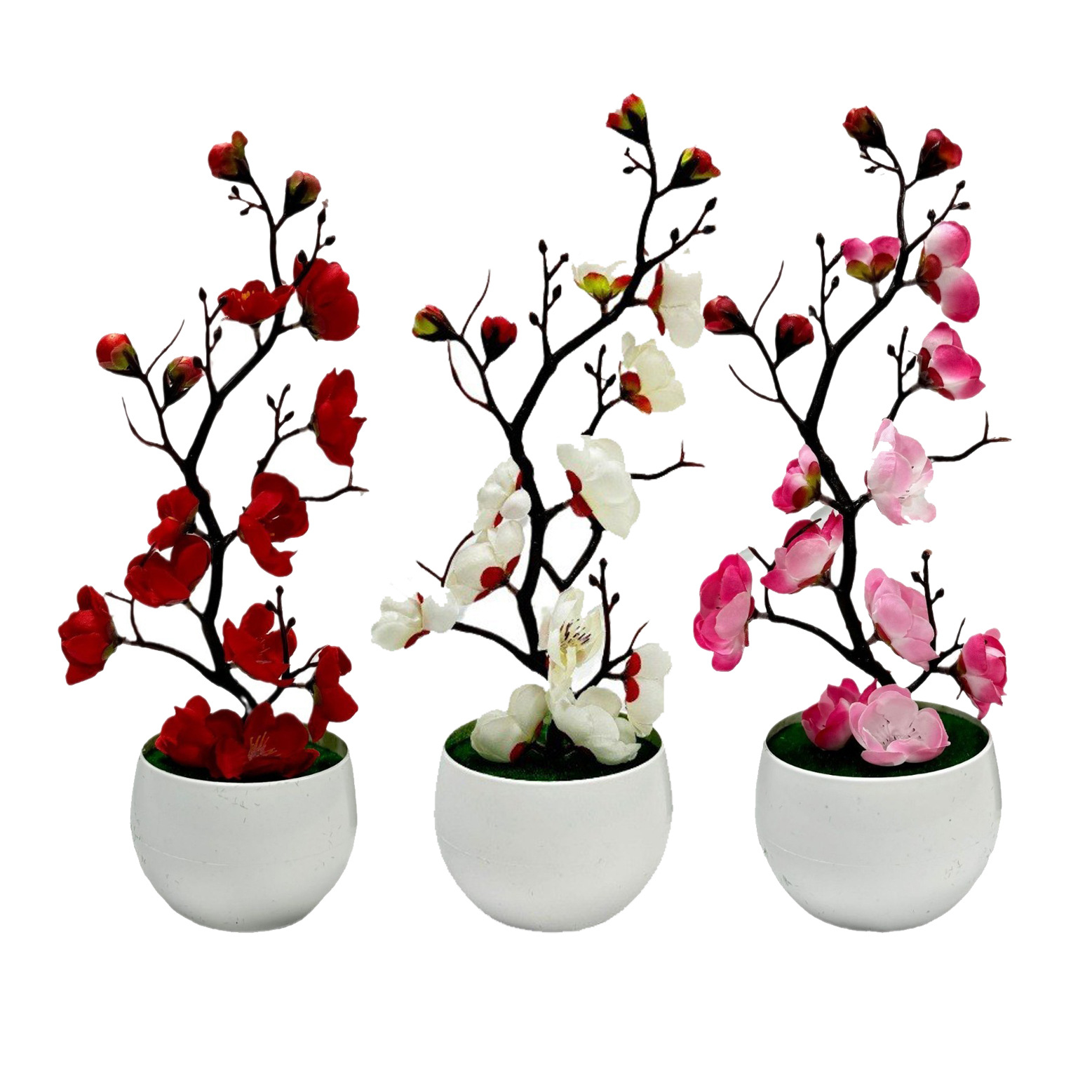 Искусственный цветок зимний сладкий в горшке домашнее мягкое украшение бонсай