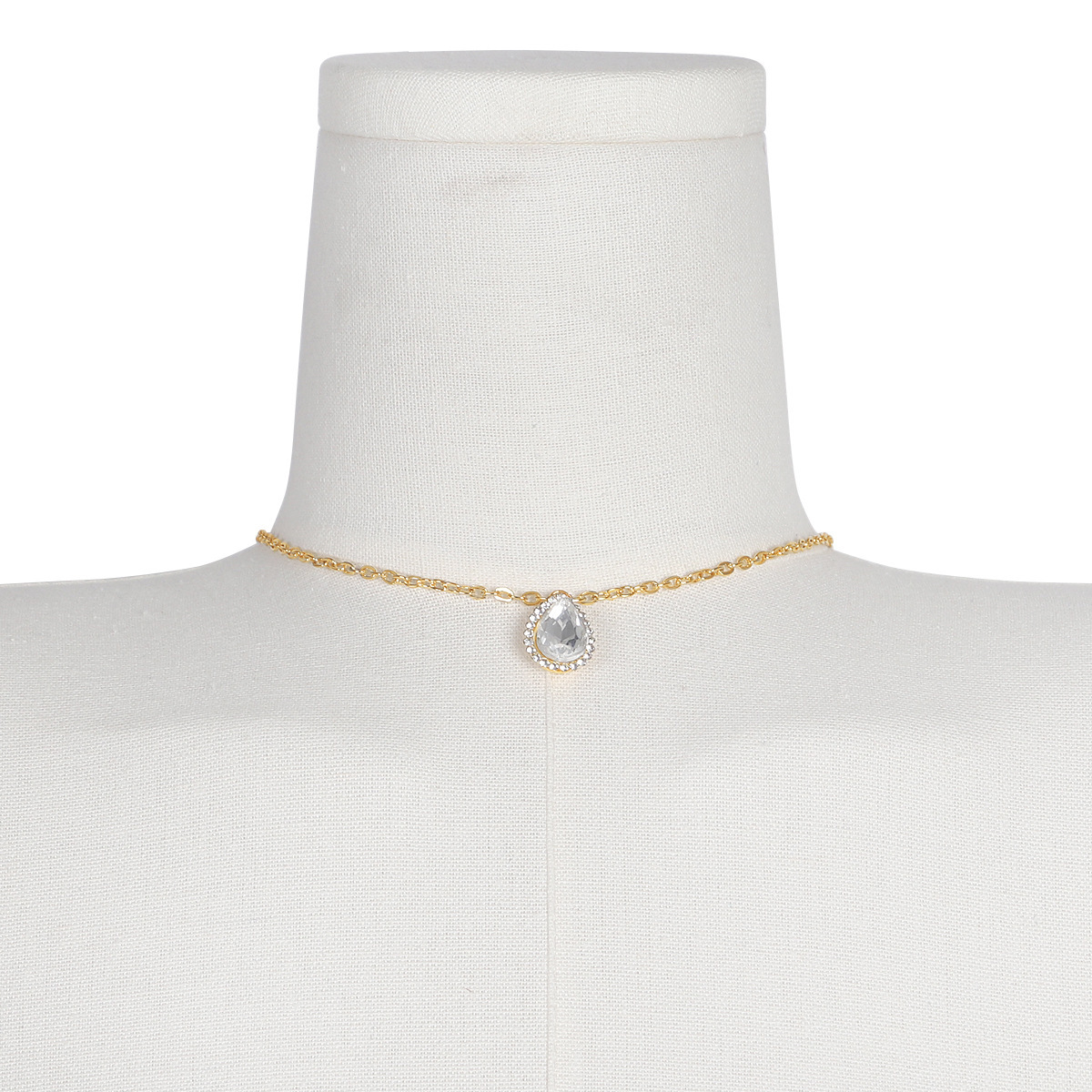 European and American Cross-Border Jewelry Fashionable Bride Wedding Rhinestone Back Chain Personalized Tassel Water Drop Waist Chain Body Chain