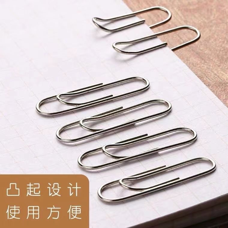 Никелированные металлические скрепки, толстые скрепки для бумаги, не ржавеют, для офисного использования