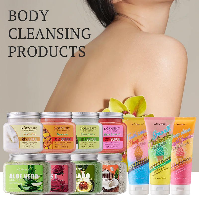 Foreign Trade Full English Scrub Aloe Vera Exfoliating Body Scrub Body Scrub Cream Cross-Border Wholesale