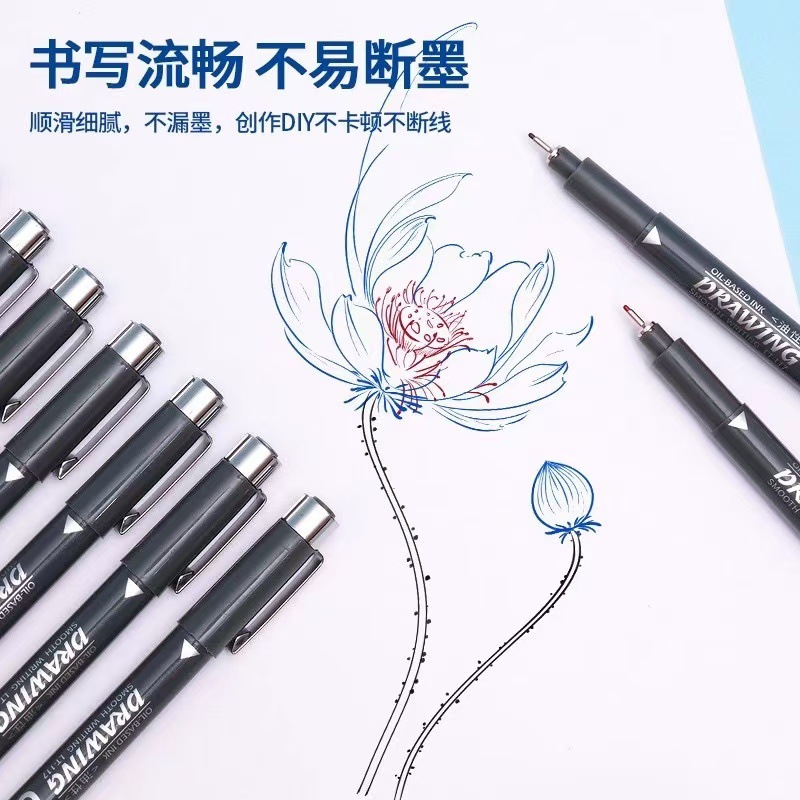Lotto Oil-Based Liner Pen Needle Tip Marker Ultra-Fine Tip Jade Carving Line Pen Waterproof Fade-Resistant Drawing Pen