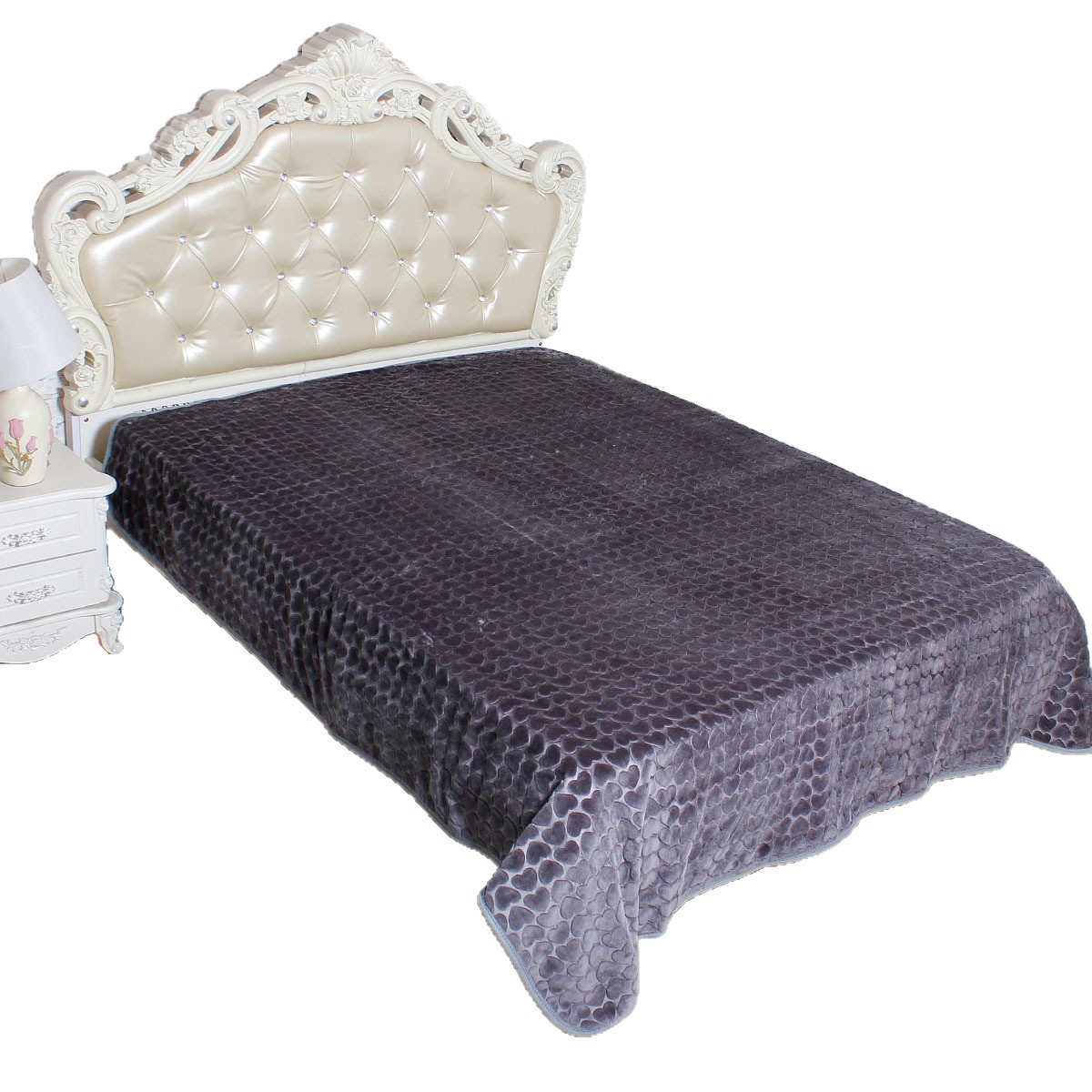 True Love Blanket Plain Embossed Raschel Cloud Blanket Flannel in Stock Customized Foreign Trade Single Double Layer Single Double