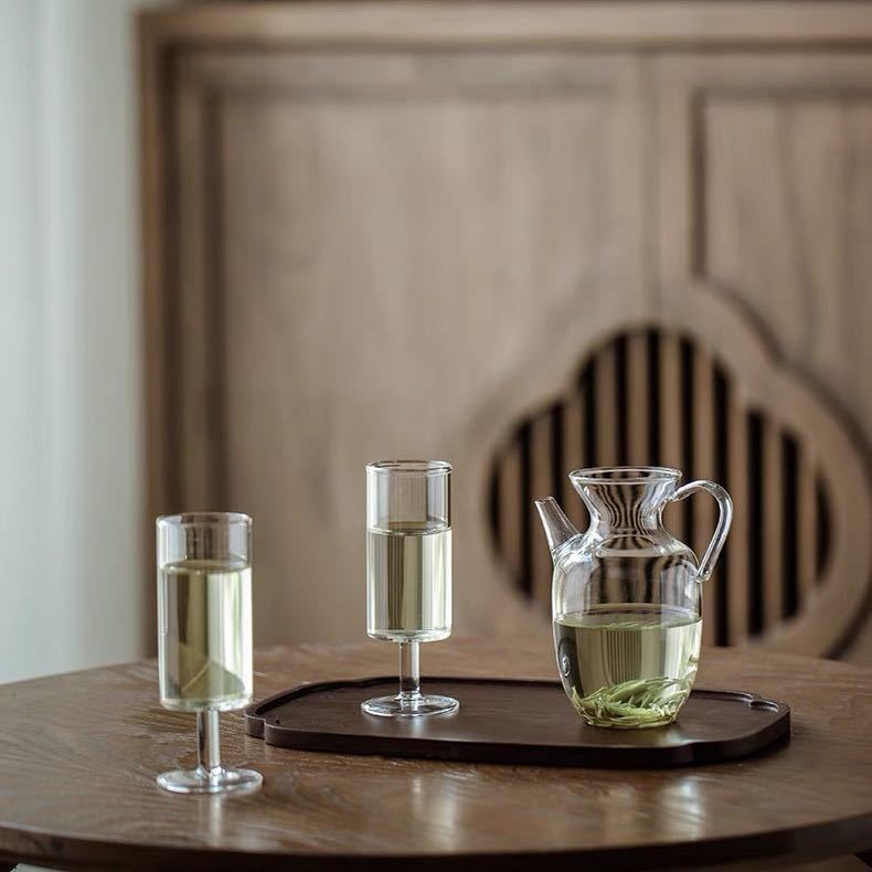 Прозрачный зеленый чайник из термостойкого стекла, холодный пузырь, маленький чайник, чайный набор, небольшой размер, одиночный чайник, кунг-фу чайный набор