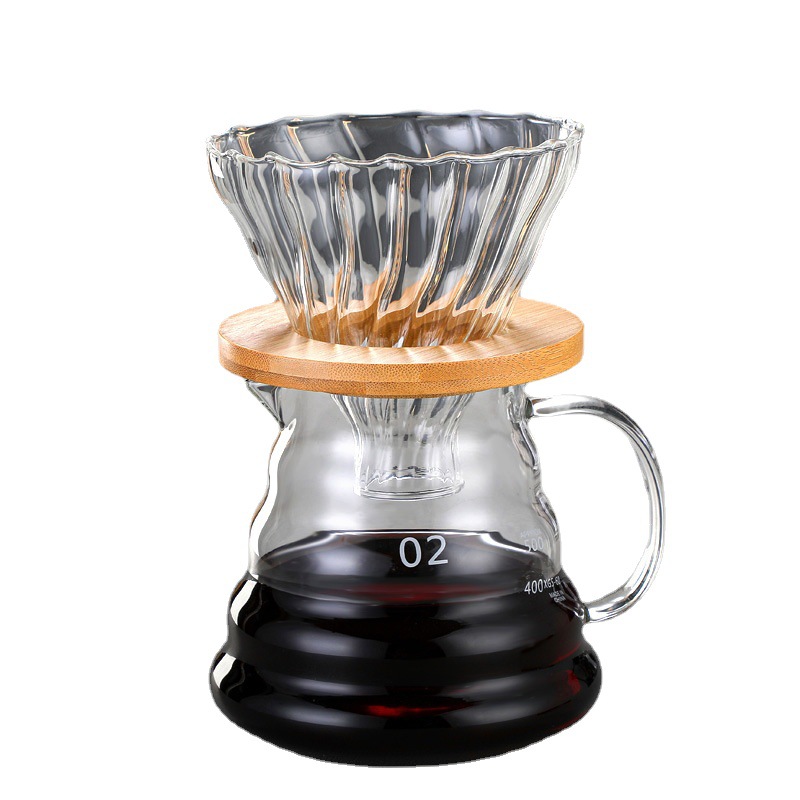 Glass hand coffee pot cloud pot filter cup filter sharing pot home coffee pot can print logo