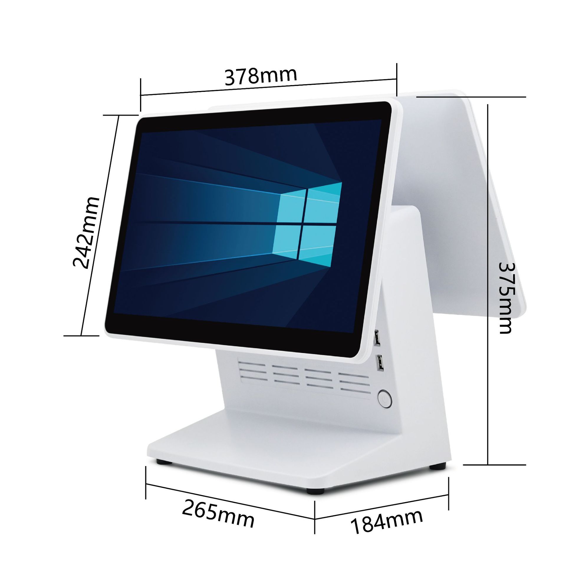 Cross-Border Ordering Machine 15.6 Screen Touch Supermarket Convenience Store Coffee Shop Settlement High-Definition Commercial Dual-Screen Cash Register