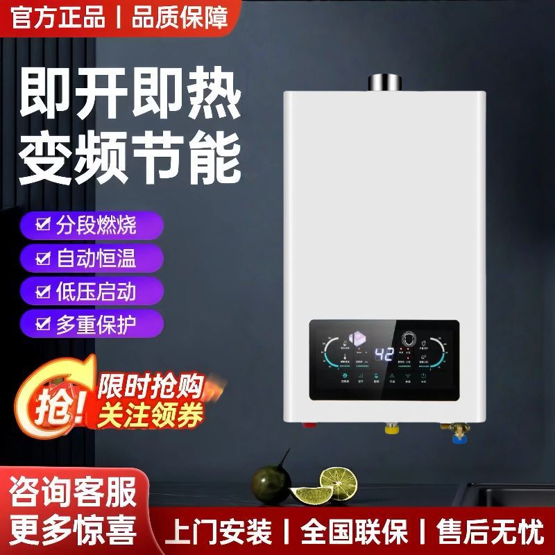Gas Water Heater Intelligent Energy-Saving Gas-Saving Bath Constant Temperature Household Natural Gas Liquefied Gas Balanced One Piece Free Shipping